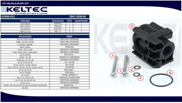 OCP VK500-011 — vervangingsonderdeel voor KELTEC TECHNOLAB KITAC369480